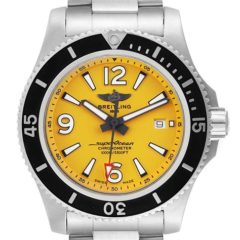 breitling superocean yellow face|breitling superocean watch price.